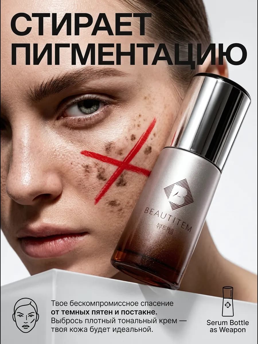 Увлажняющая сыворотка для лица осветляющая и сияния кожи - фото 1