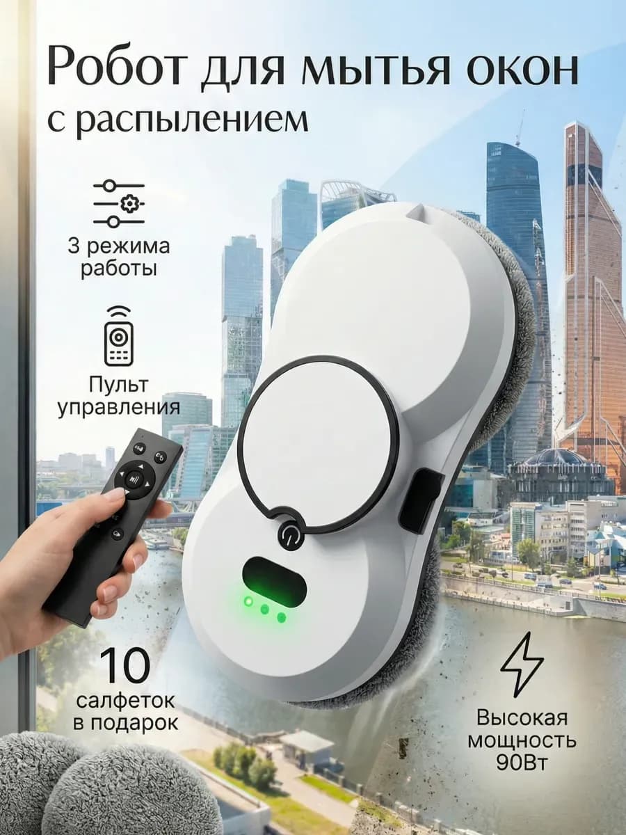 Робот мойщик окон с распылением мощный