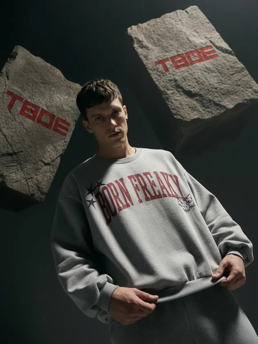 Свитшот оверсайз с нефорским принтом