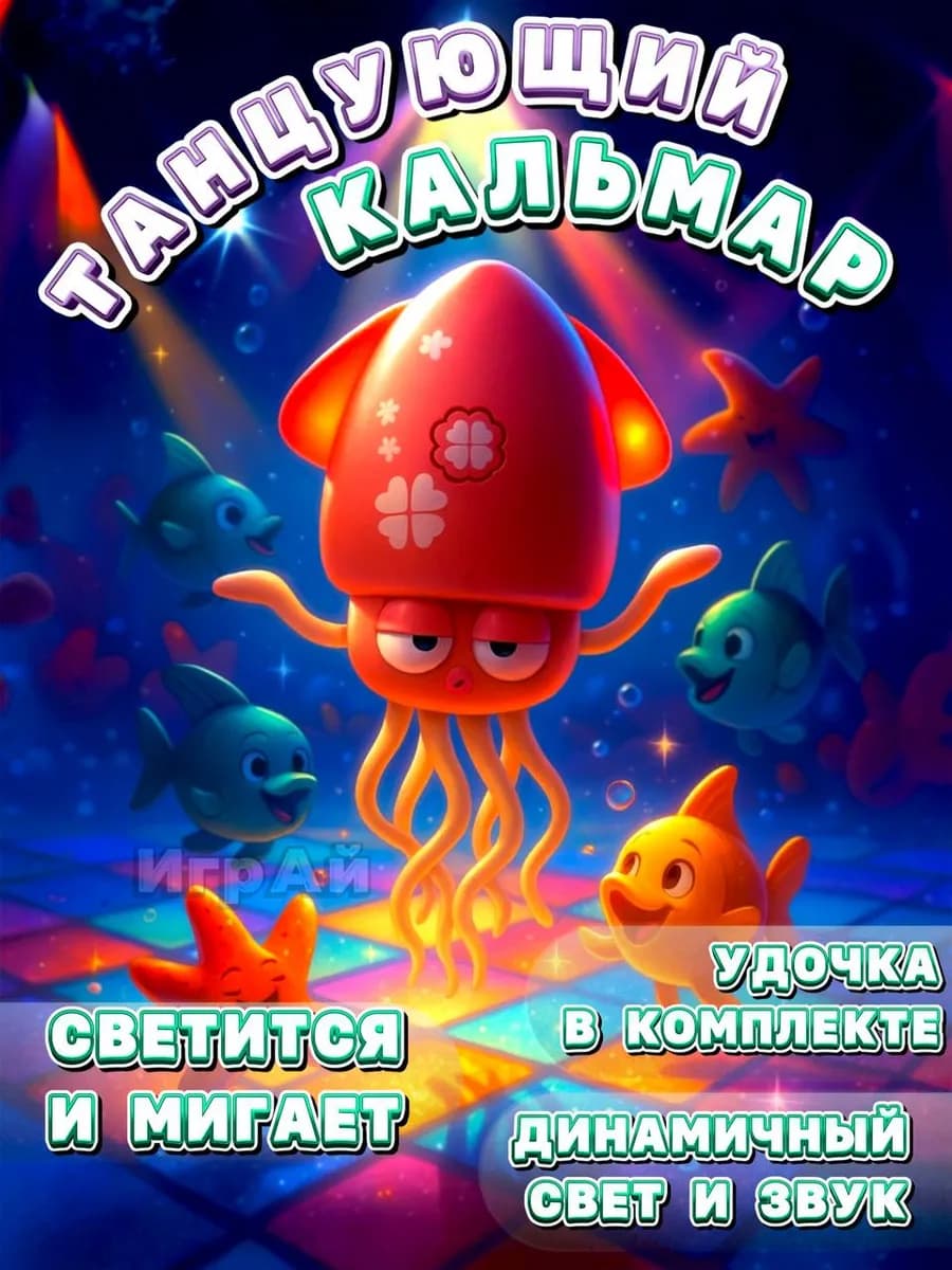 Танцующий осьминог Интерактивная игрушка Танцующий Кальмар