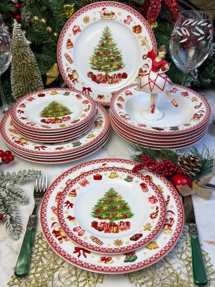 Сервиз столовый,новогодний набор посуды Игрушки - фото 1