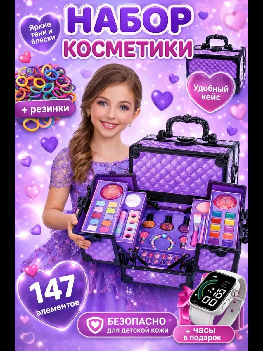 Набор детской декоративной косметики для девочек