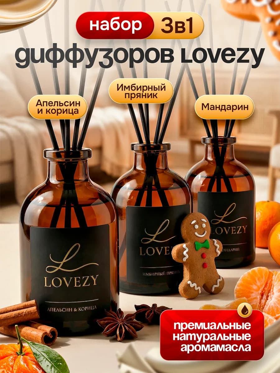Набор аромадиффузоров для дома с палочками