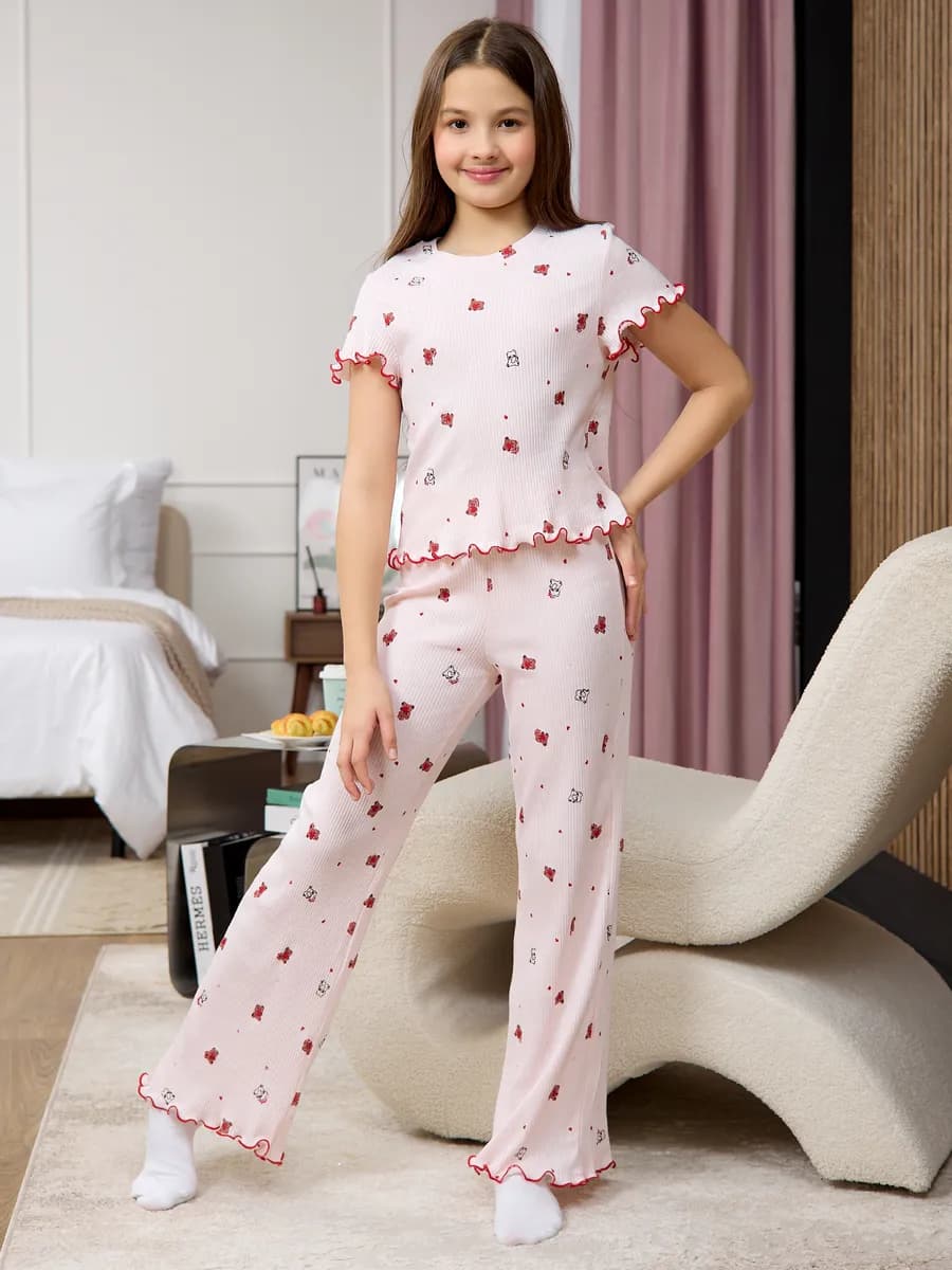 Пижама лапша со штанами и футболкой для подростка - фото 1