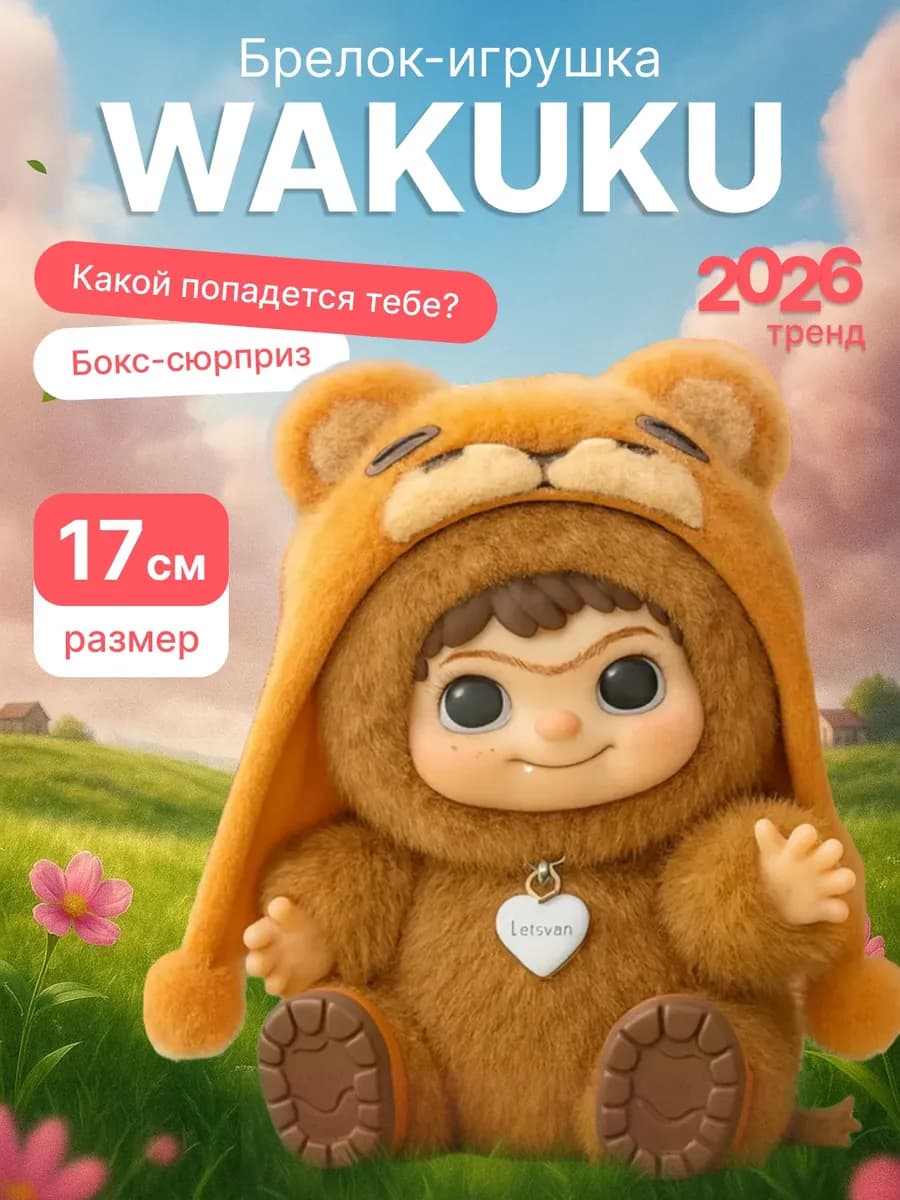 Вакуку 1 Игрушка мягкая Оригинал Кукла Wakuku Новый год 2026