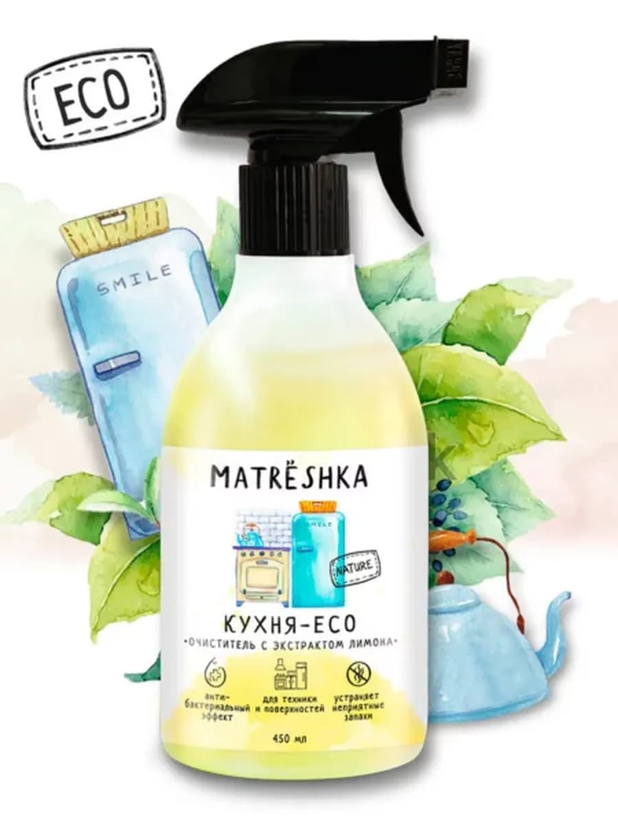 Средство чистящее Кухня-eco с экстрактом лимона, 450 мл