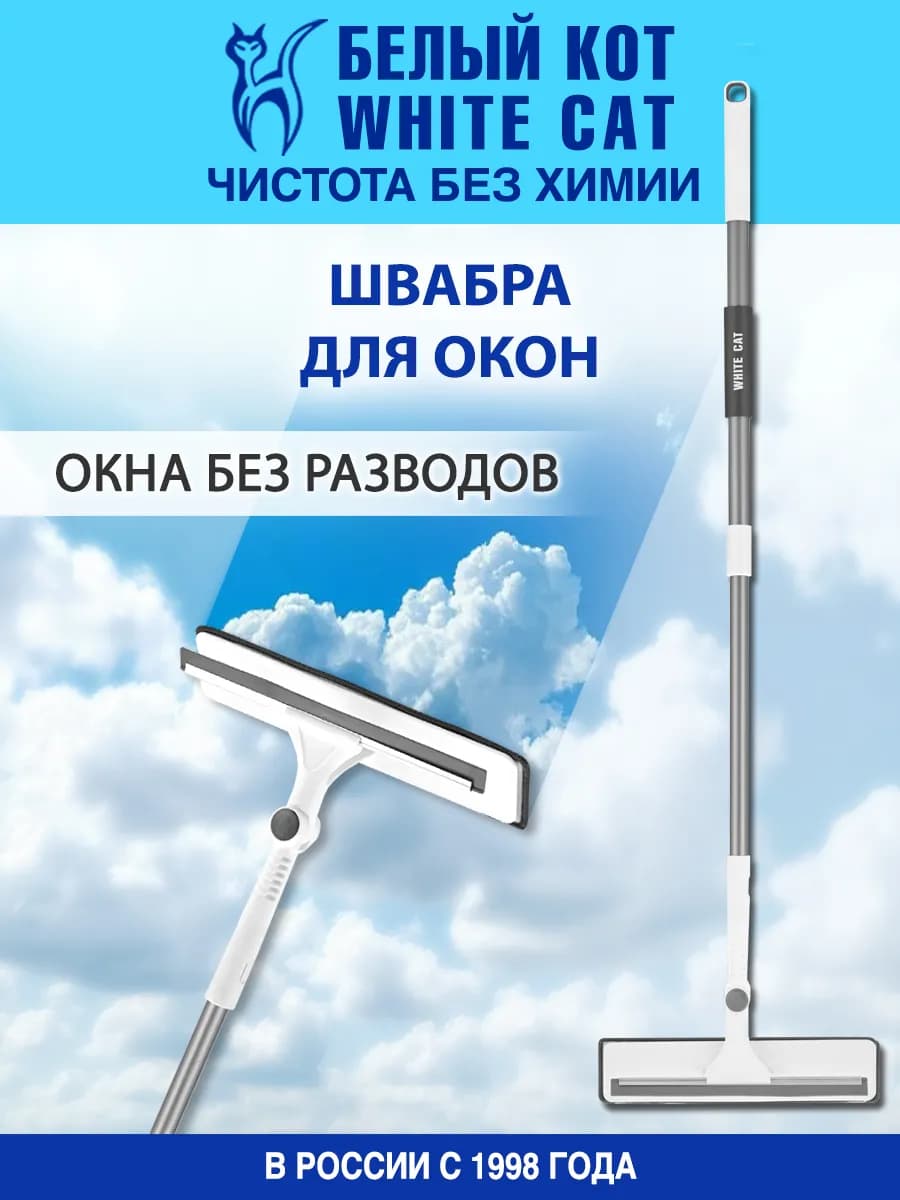 Швабра для окон c телескопической ручкой