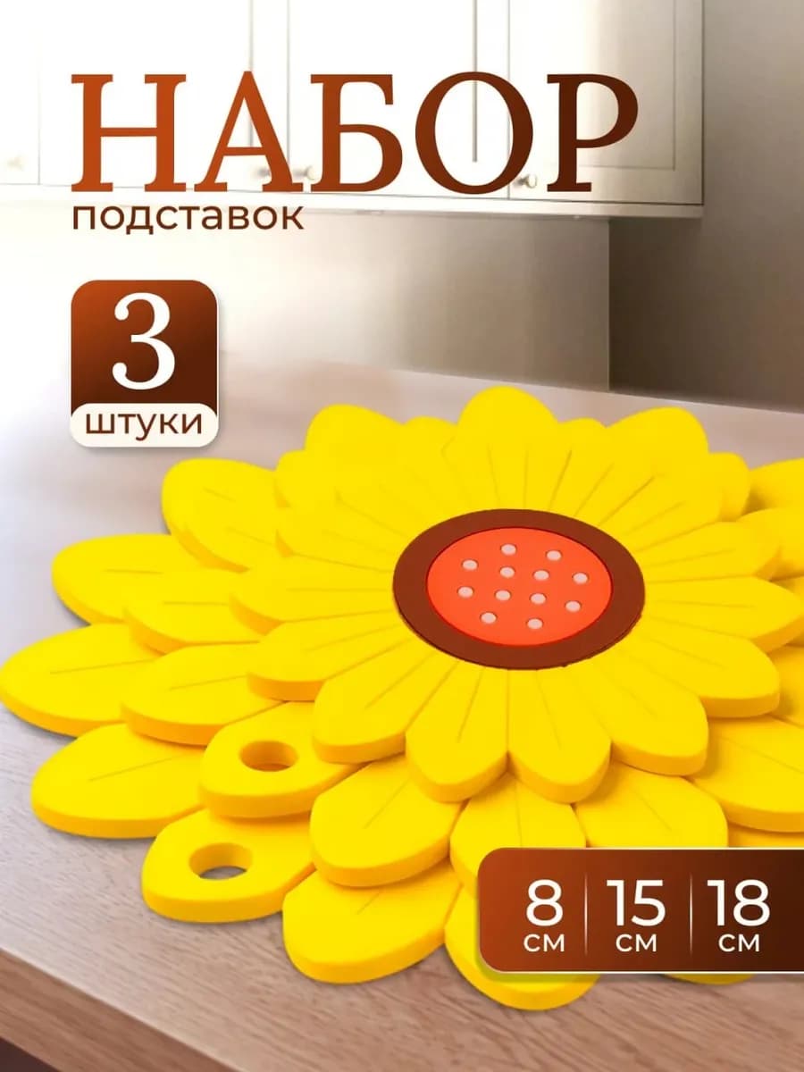 Набор подставки под горячее и прихватки силиконовые