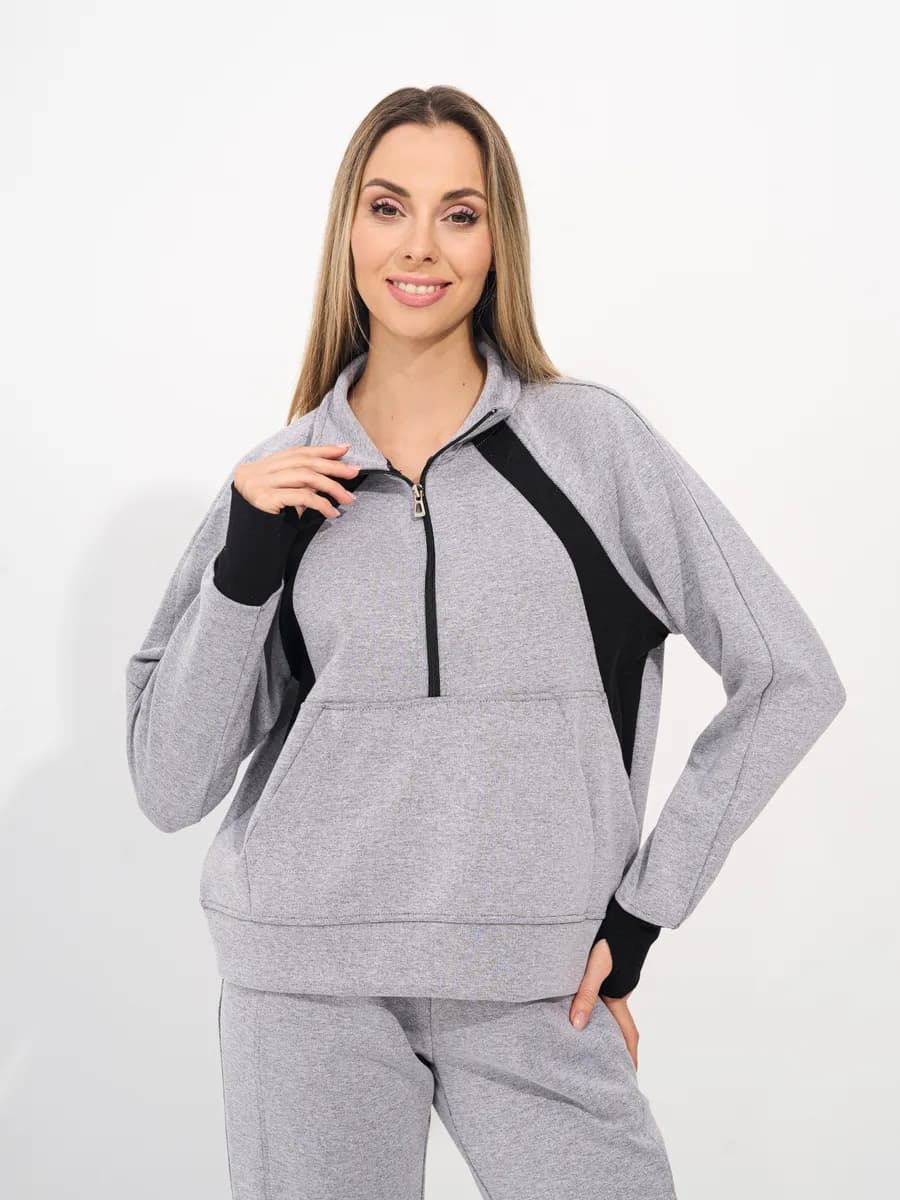 Костюм спортивный брюки и свитшот с молнией