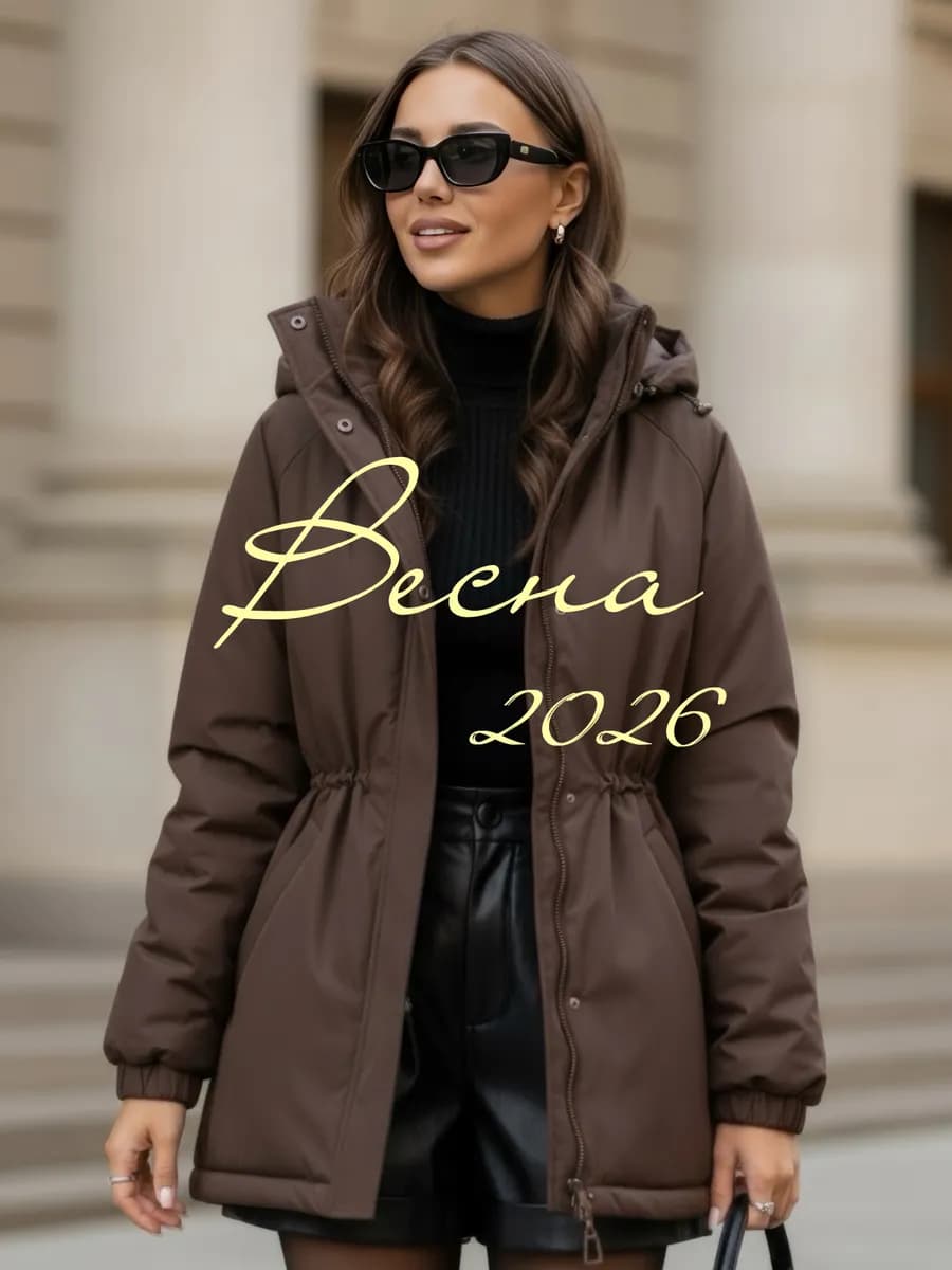 Куртка демисезонная парка с капюшоном удлиненная