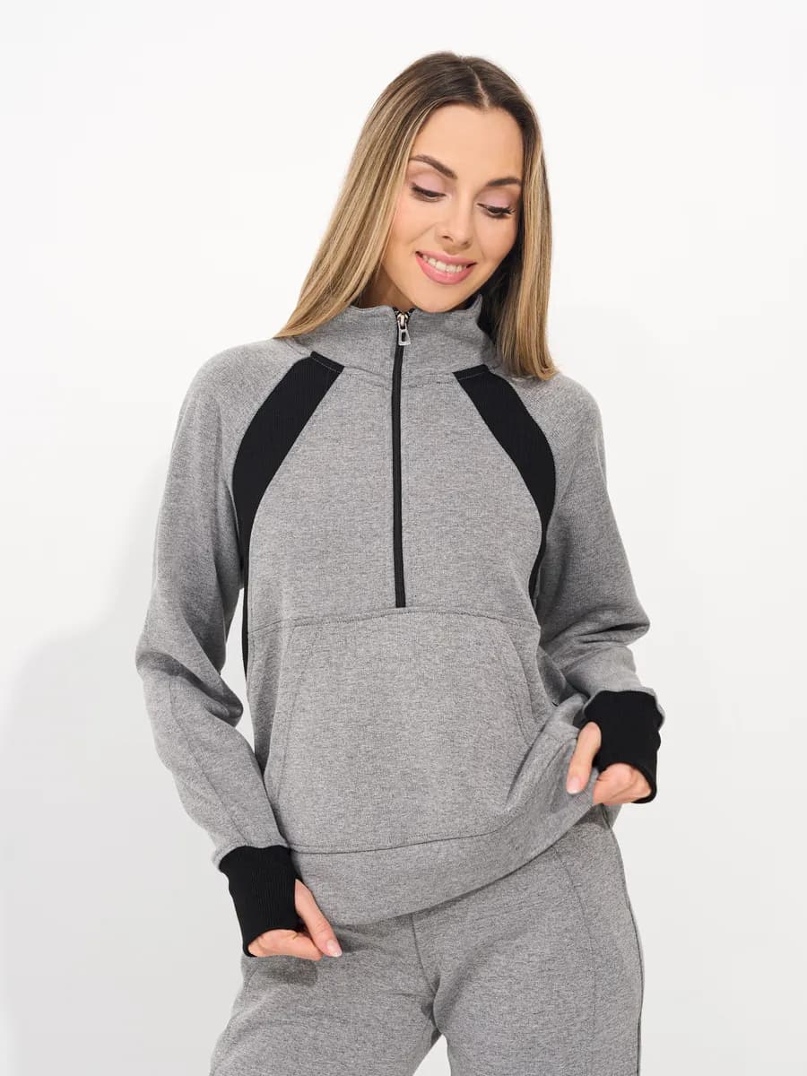 Костюм спортивный брюки и свитшот с молнией