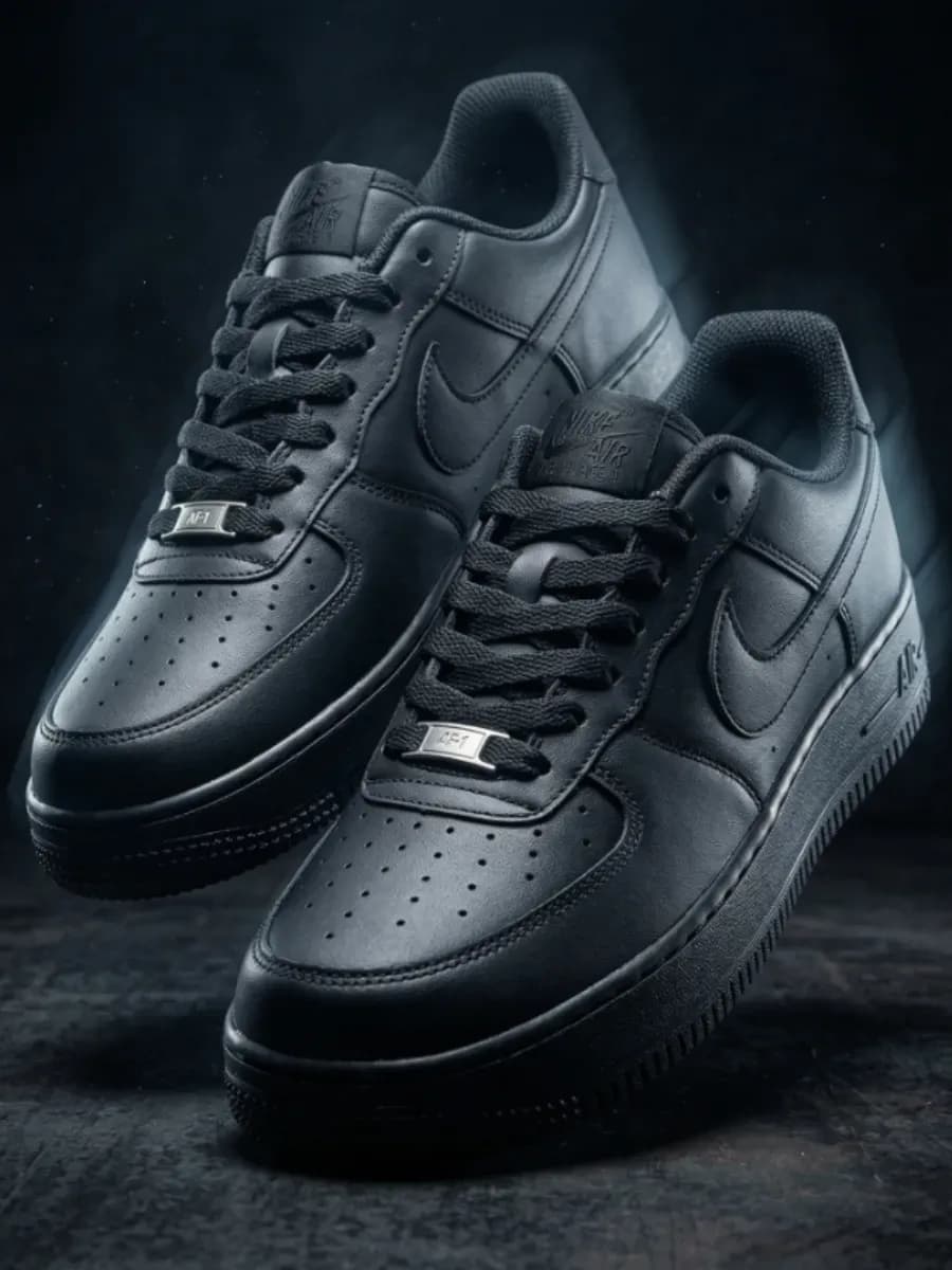 Кроссовки черные спортивные на платформе мужские и женские