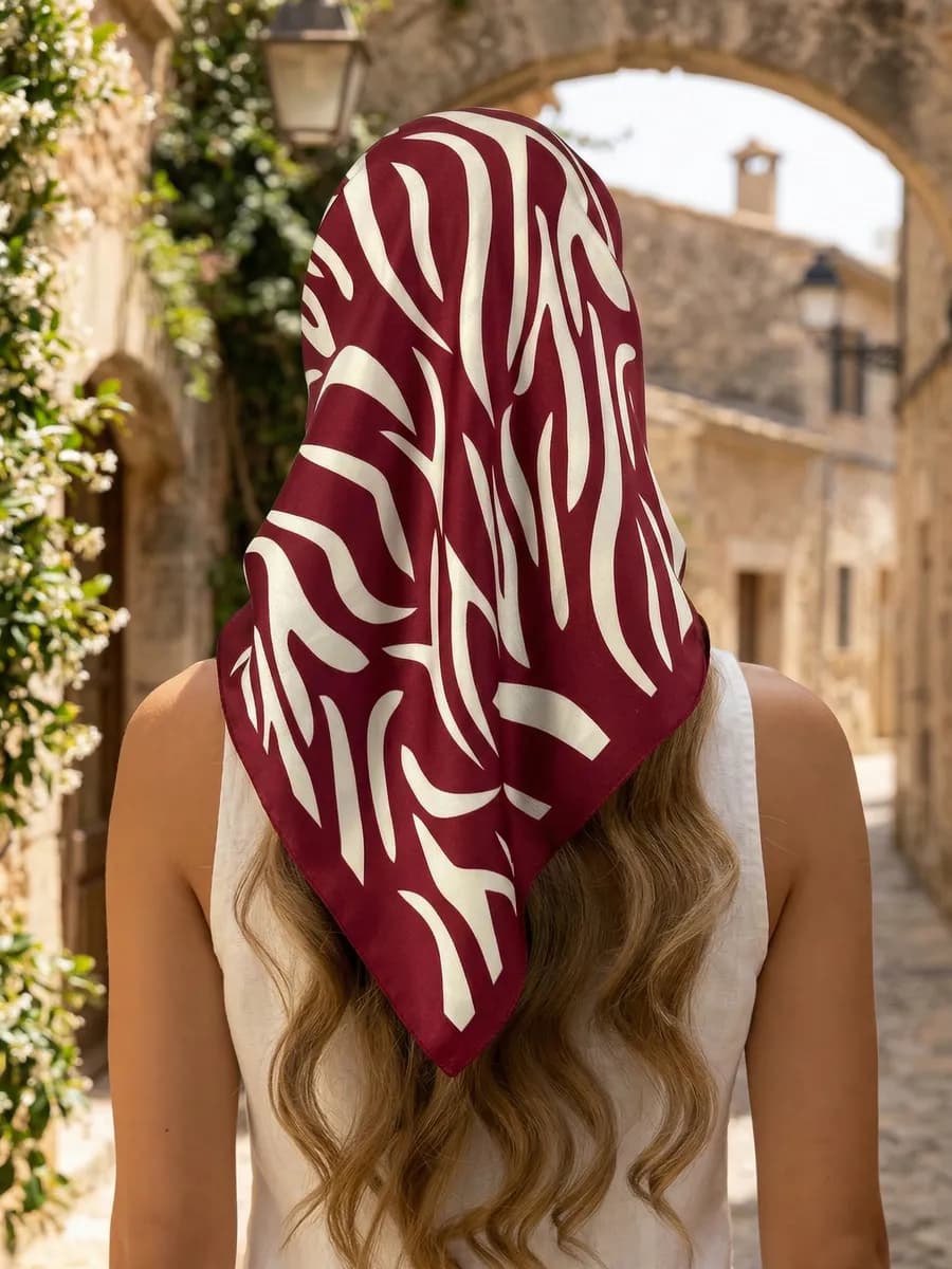 Платок косынка на голову и шею повседневный