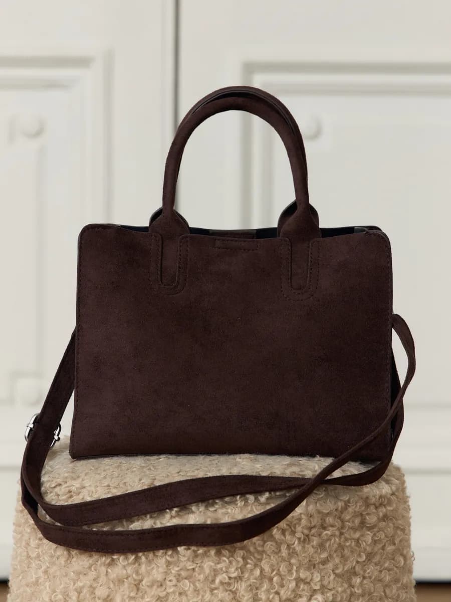 Сумка коричневая замшевая