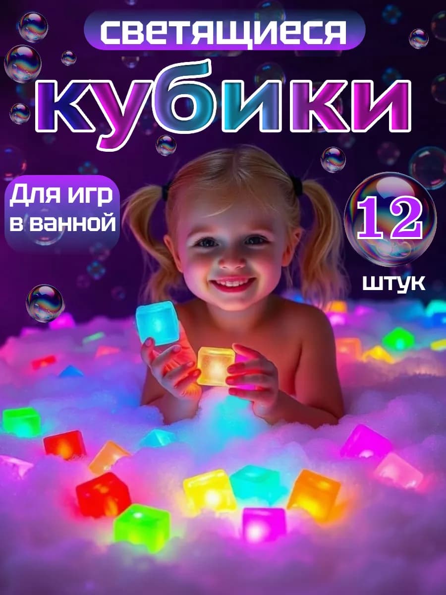 Светящиеся кубики для ванны