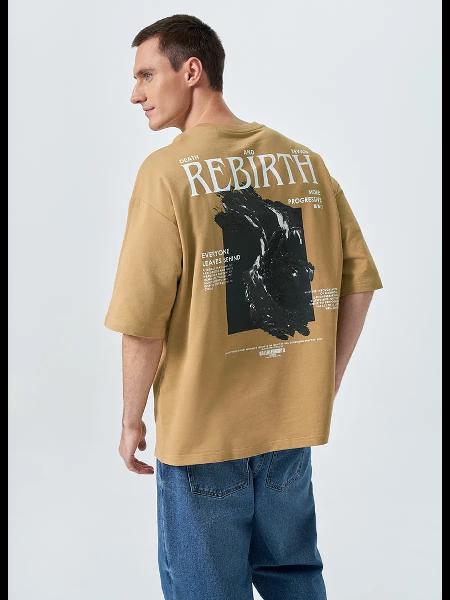 Футболка 100 % хлопок плотная с принтом