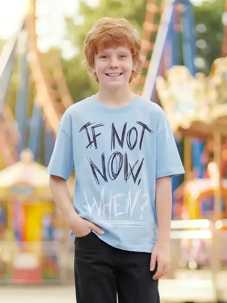 Футболка голубая