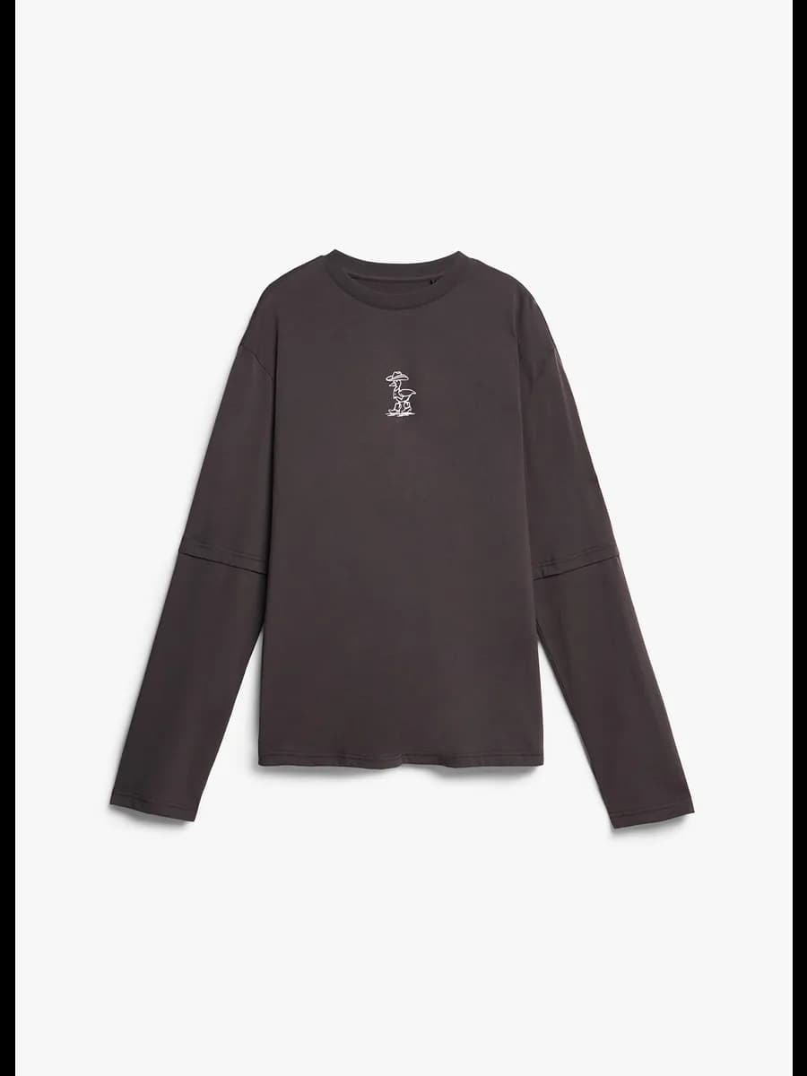 Лонгслив коричневый