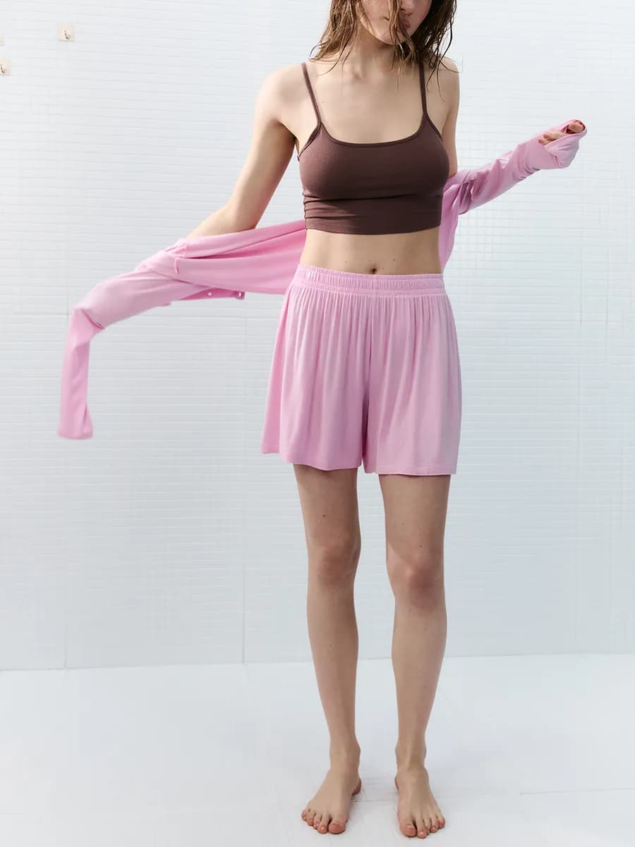 Шорты домашние вискозные со средней посадкой