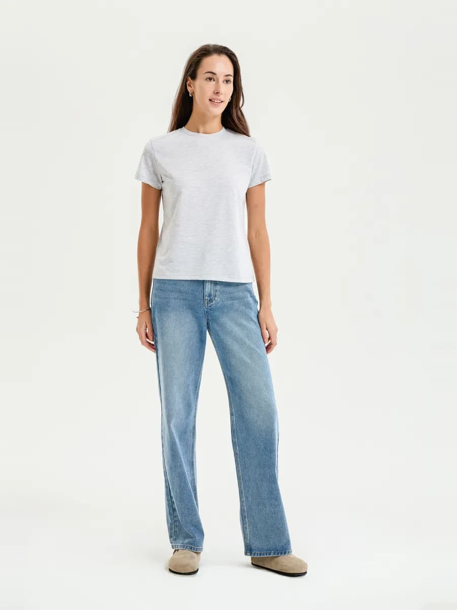 Женская футболка однотонная