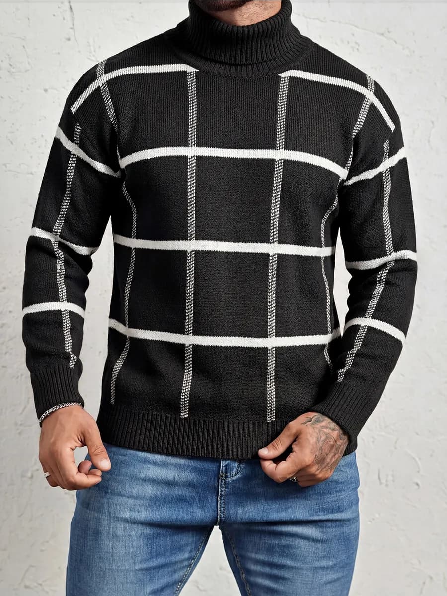 Свитер теплый тонкий с горлом