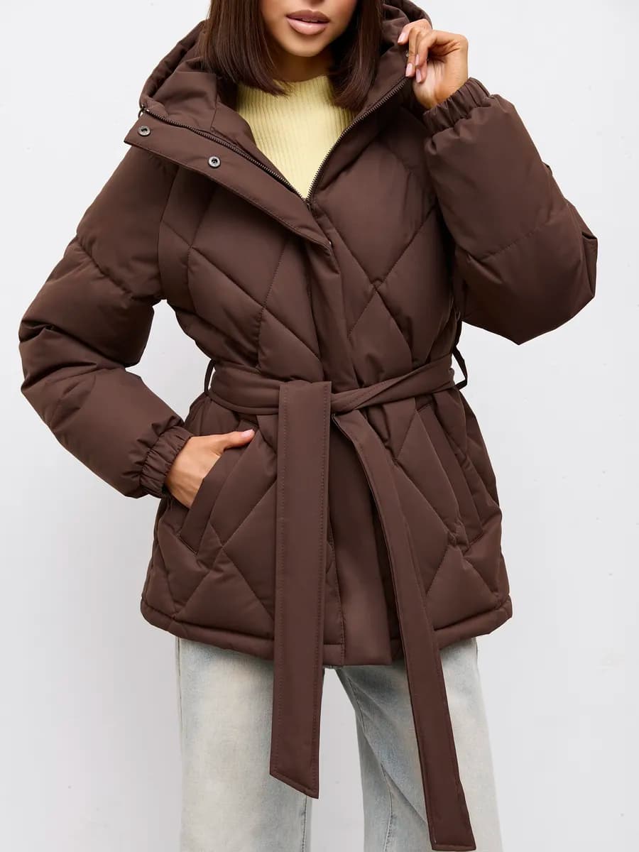 Куртка демисезонная стеганая с капюшоном