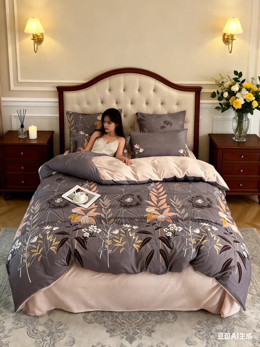 Постельное белье 2 спальное Сатин K-001