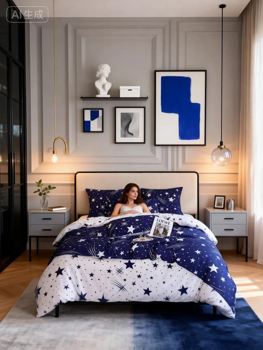 Постельное белье 1.5 спальное Сатин K-004