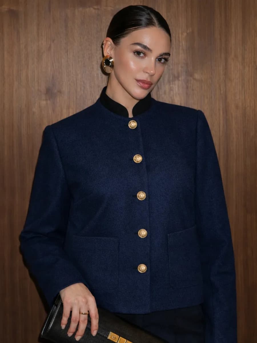 Жакет пиджак укороченный теплый