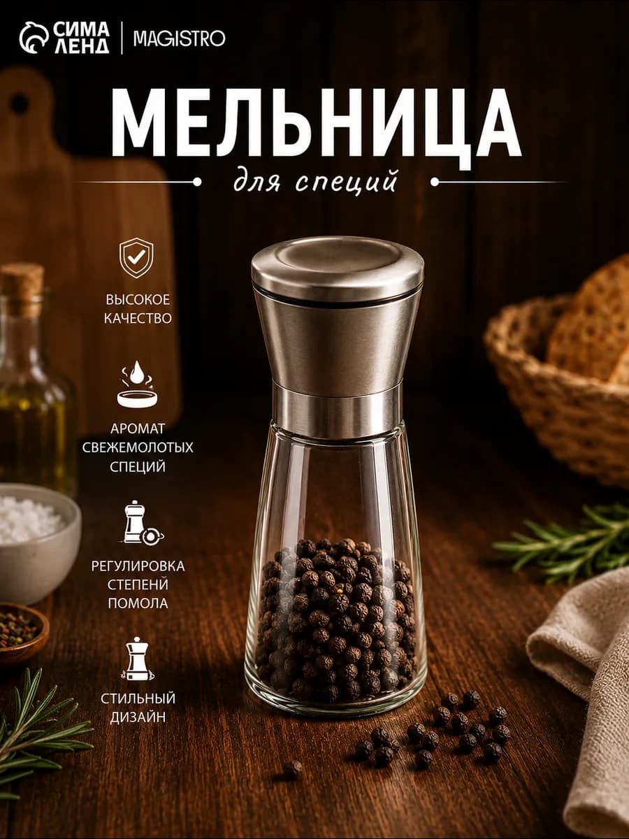 Мельница для специй ручная