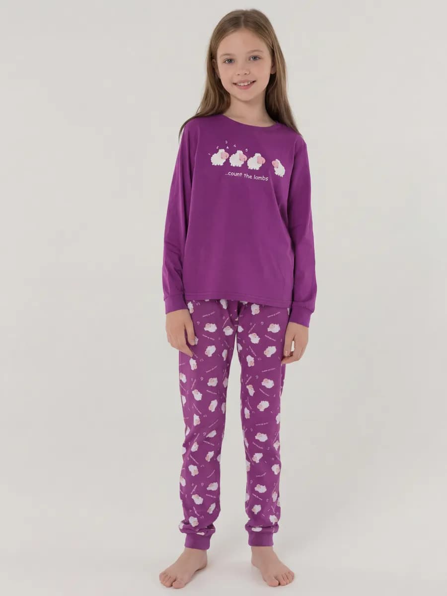 Пижама с брюками и лонгсливом