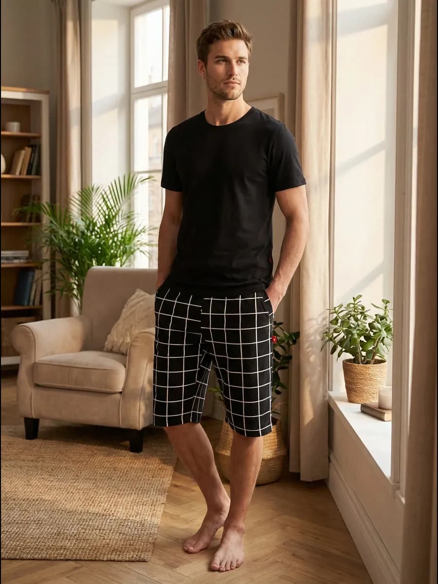 Домашний костюм пижама с шортами