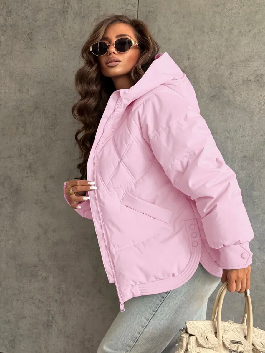 Куртка демисезонная с капюшоном стеганная