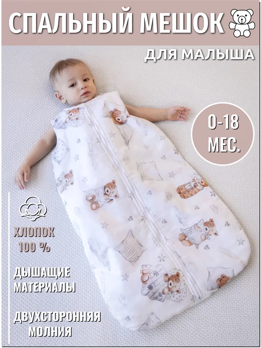 Спальный мешок для новорожденных для сна