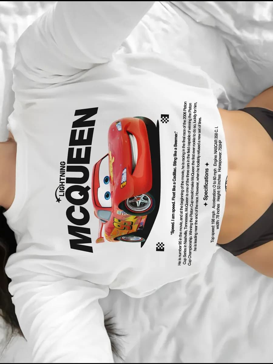 Лонгслив оверсайз с принтом у2к Mcqueen