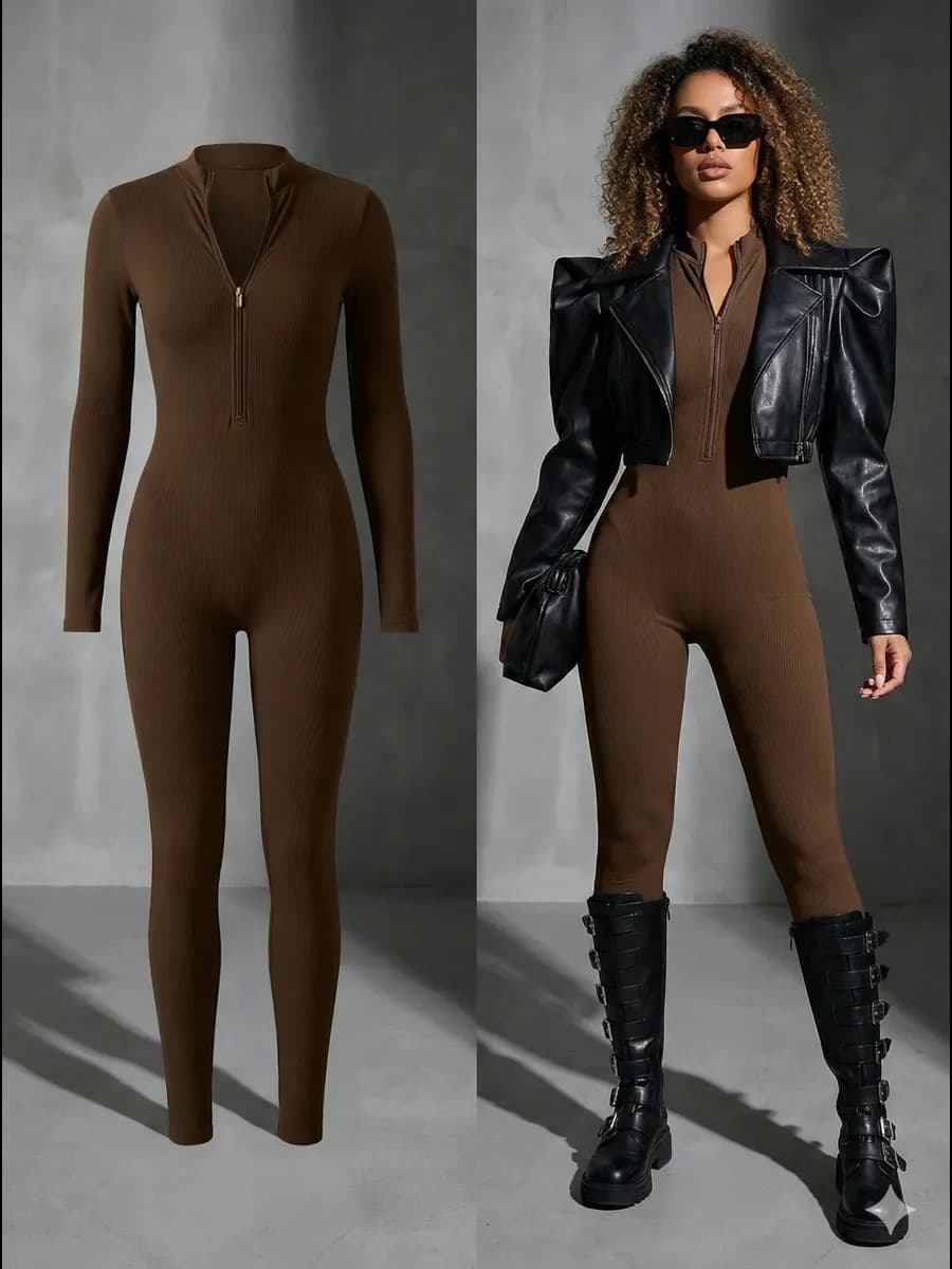 Комбинезон спортивный для фитнеса и йоги Push Up утягивающий