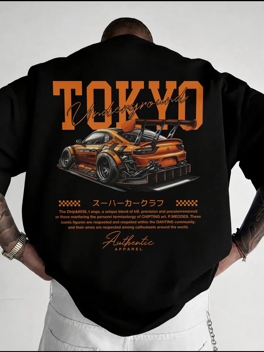Футболка оверсайз с принтом jdm japan