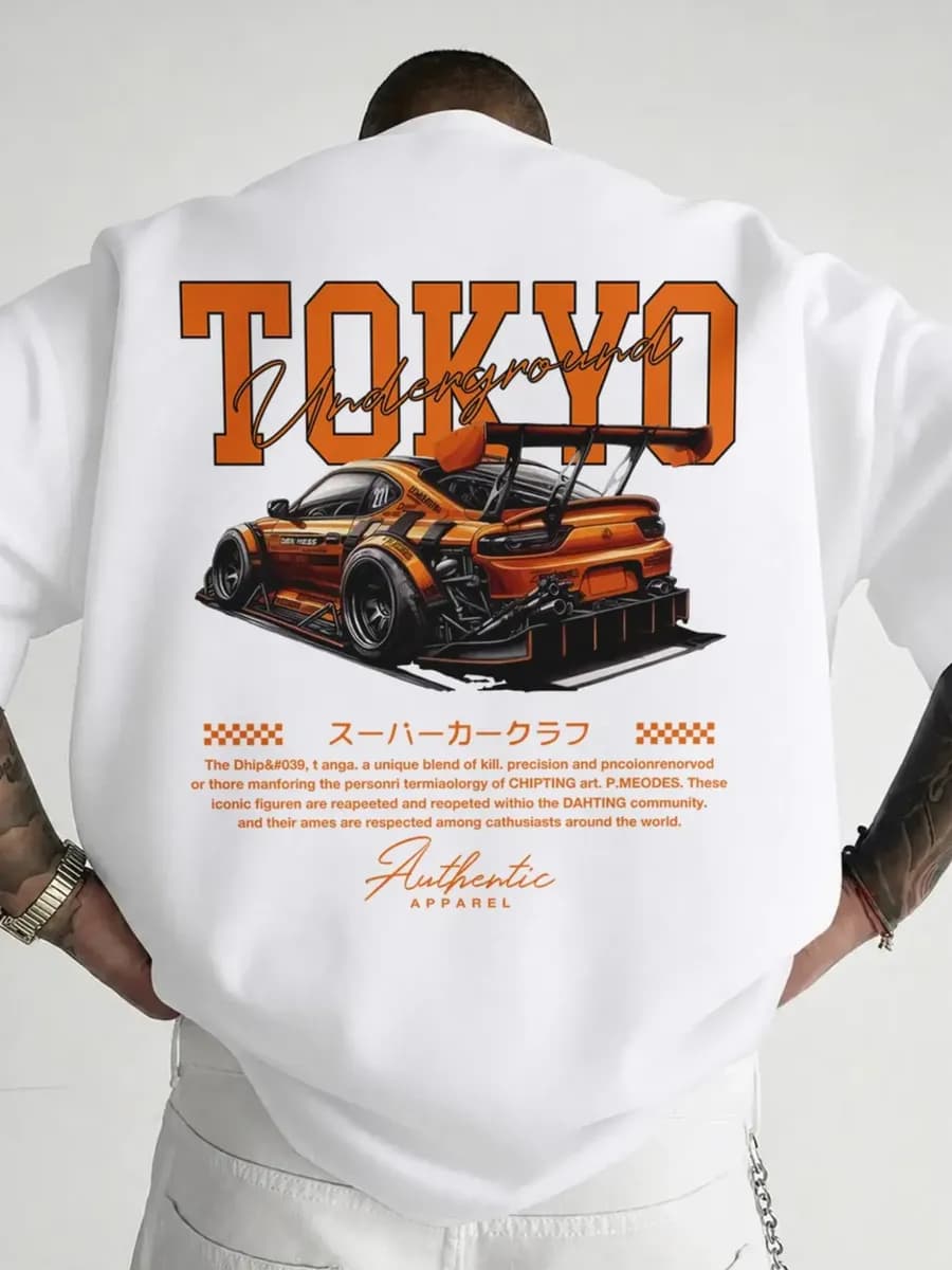 Футболка оверсайз с принтом jdm japan