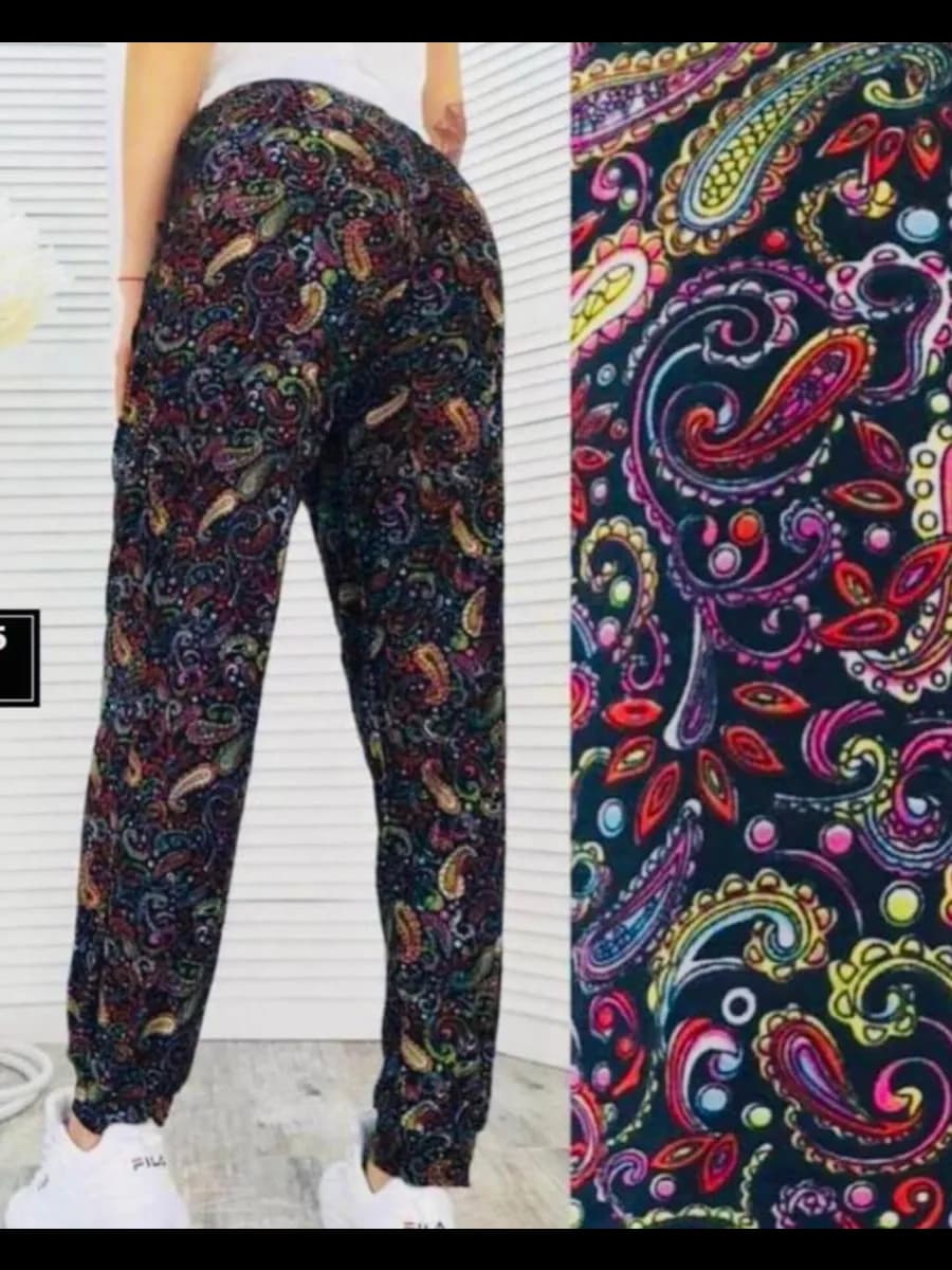 Брюки летние тонкие больших размеров домашние на резинке - фото 1