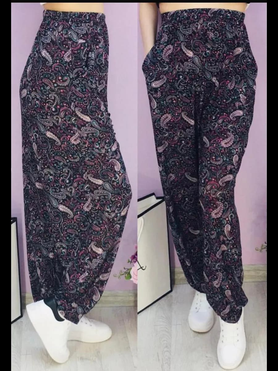 Брюки летние тонкие больших размеров домашние на резинке