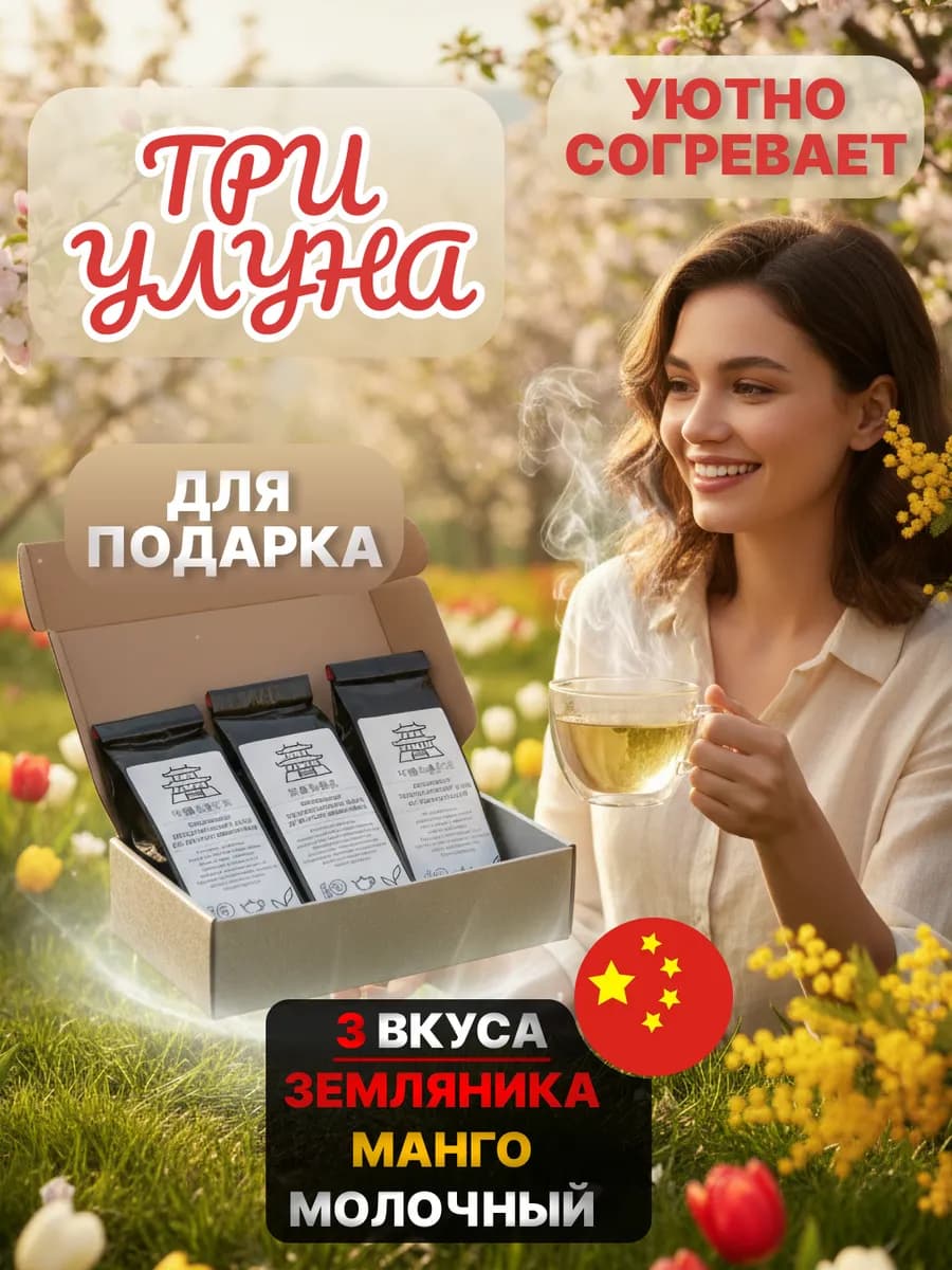 Подарочный набор молочный улун зеленый чай земляника манго