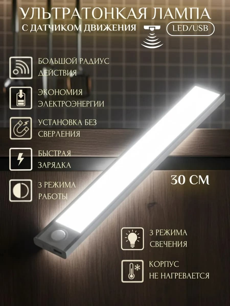 Умный светодиодный светильник с датчиком движения