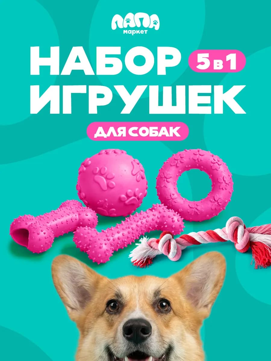 Набор игрушек для собак 5 шт