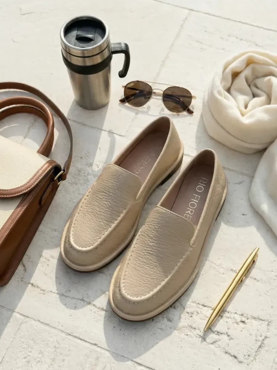 Лоферы классические на низком каблуке весенние