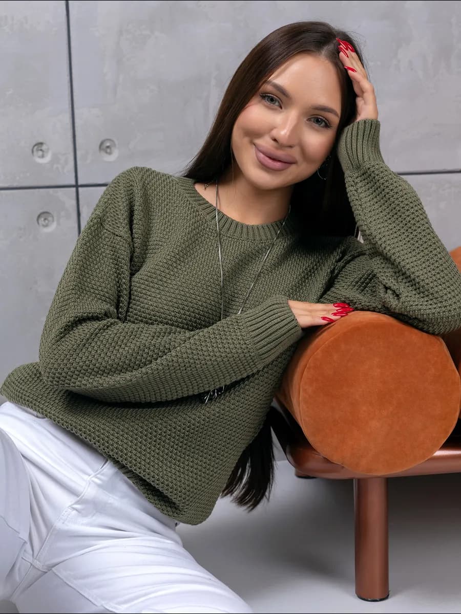 Вязаный джемпер оверсайз