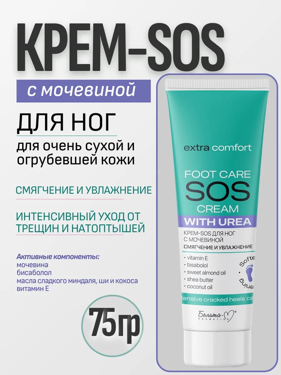 Крем для ног с мочевиной «Смягчение и увлажнение» Extra Comf…
