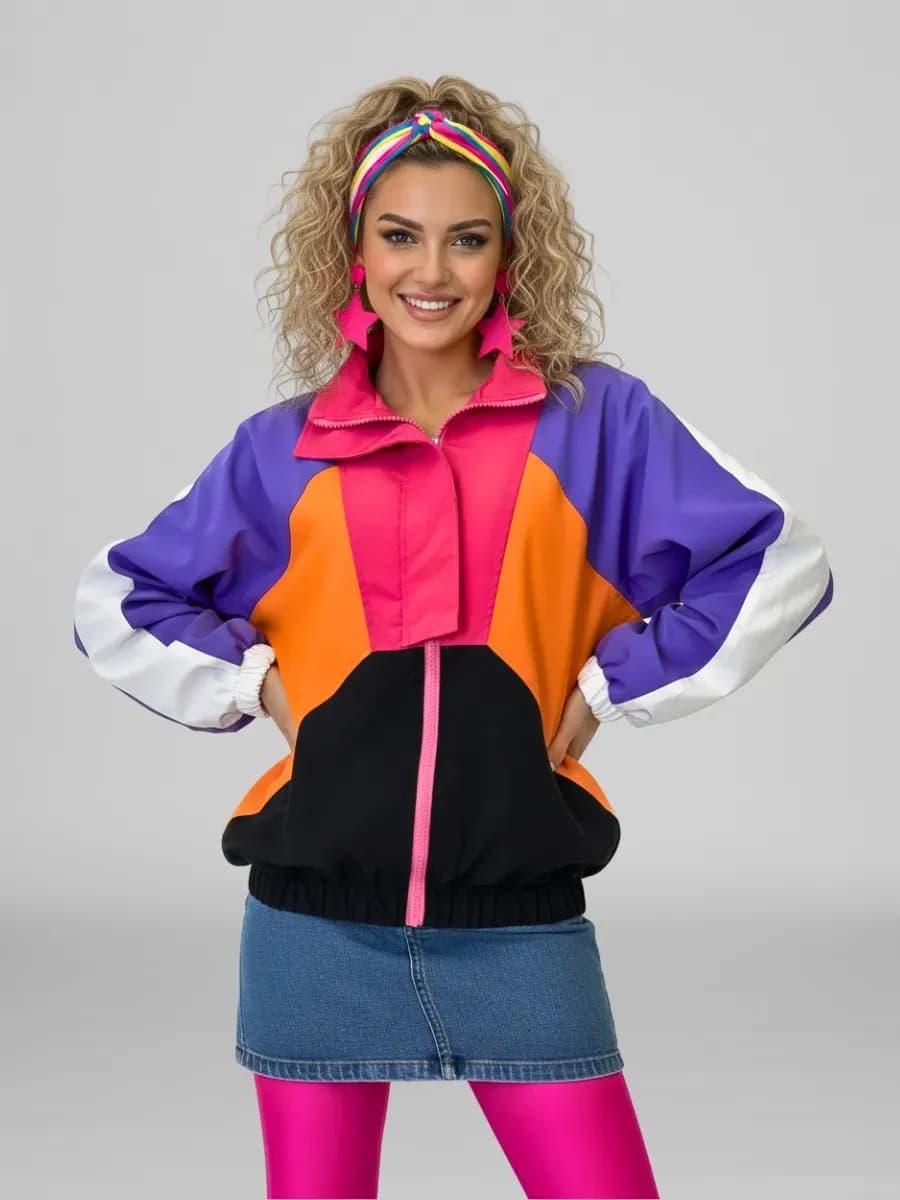 Ветровка яркая винтажная y2k в стиле 90-х