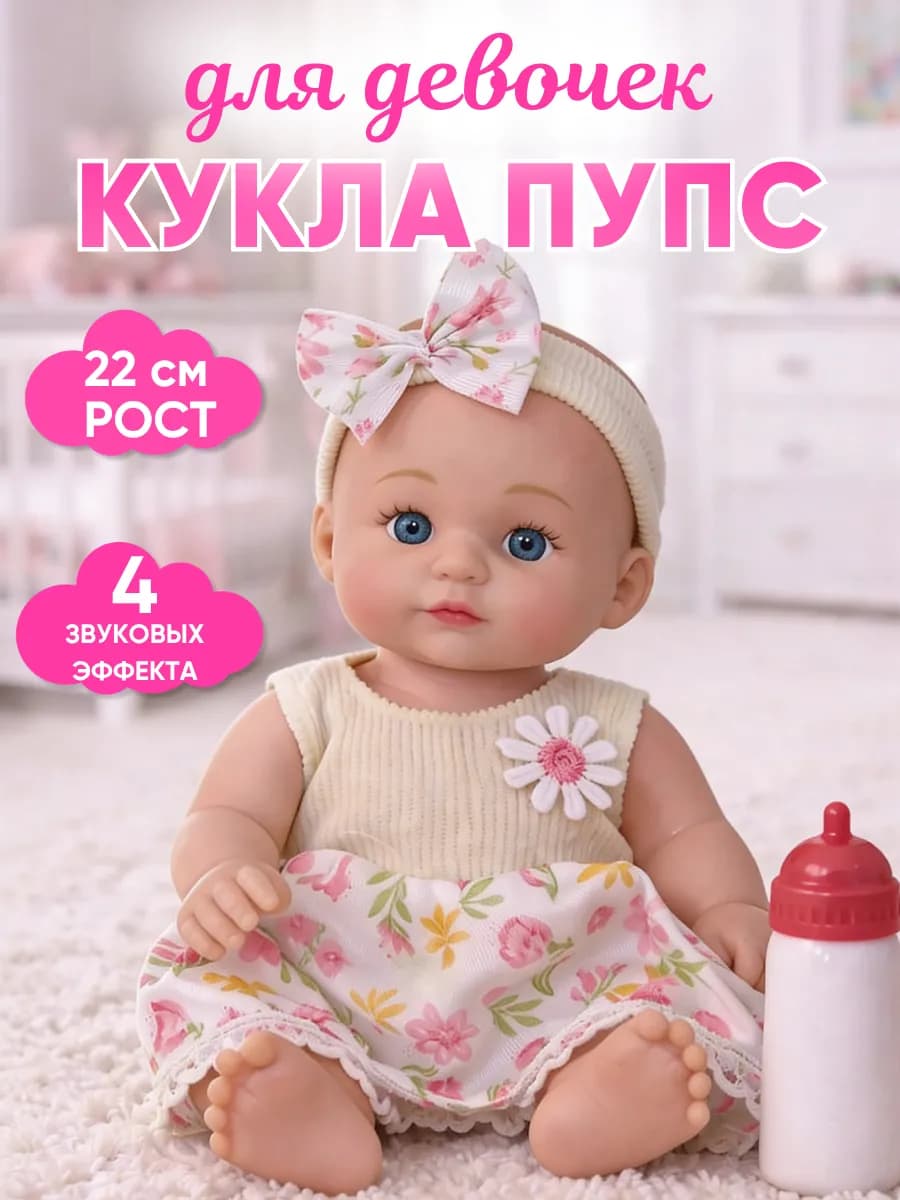 Говорящая кукла пупс для девочки с аксессуарами