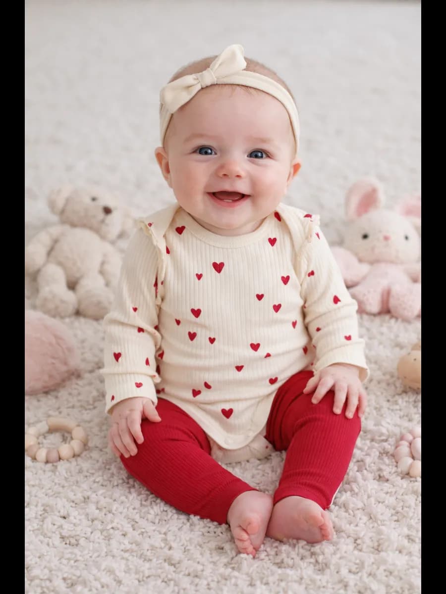 Костюм для малышей с боди и брюками