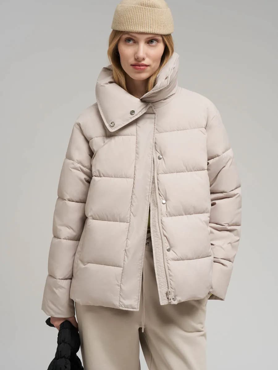 Куртка с высоким воротником на кнопках - фото 1